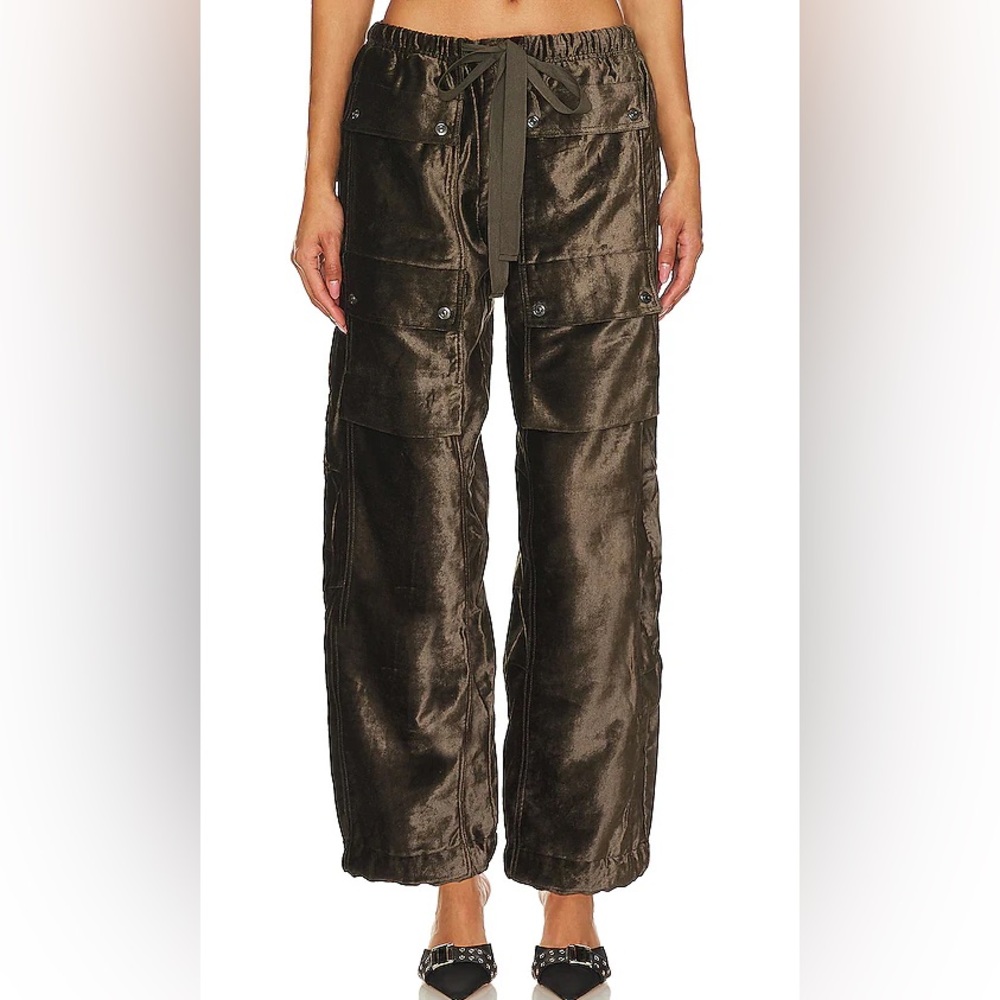 Free People  Skip A Beat Utility Pant in Washed Black